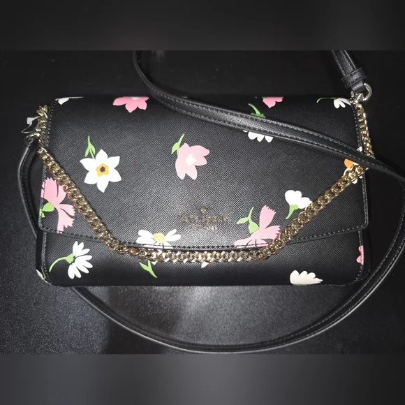 Kate Spade Black Floral Women's Bag, Brand New!! - Picture 1 of 7